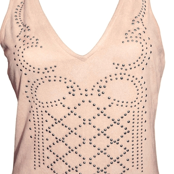 NWT Guess Pink Embellished One Piece Tank Top Size Medium - Picture 2 of 9